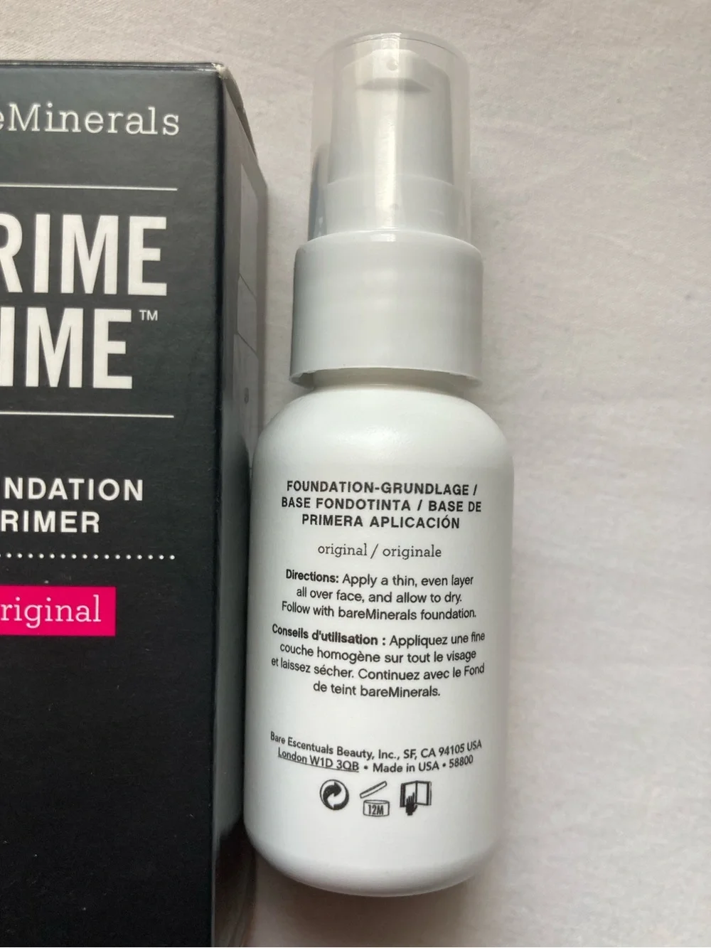 bareMinerals Prime Time Foundation Primer / Full size 1 oz.